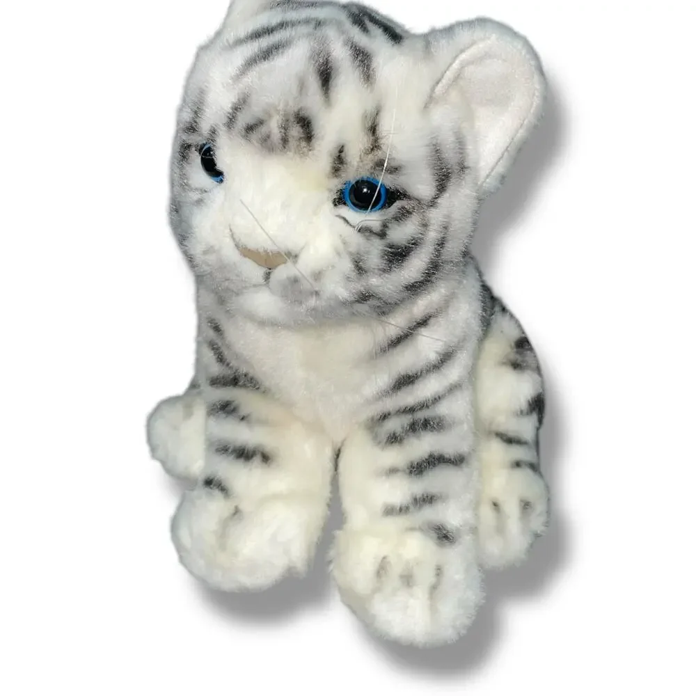 Hansa Creations Plush White Tiger Cub Lifelike Stuffed Animal Baby Cat 8
